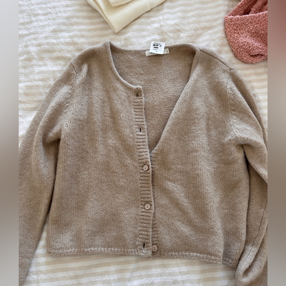 Tan cardigan